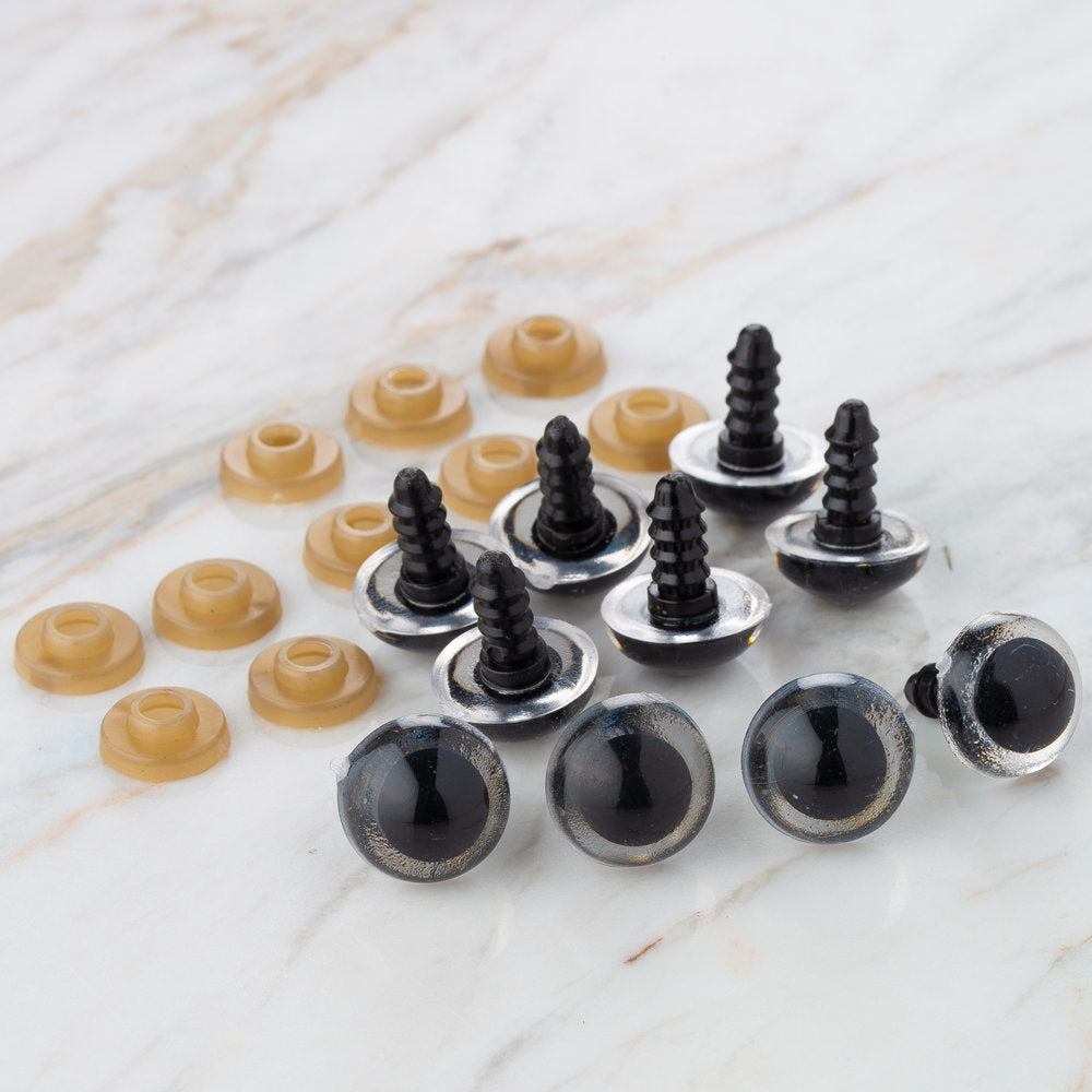 Loren 14 mm Şeffaf 5 Çift Amigurumi Göz