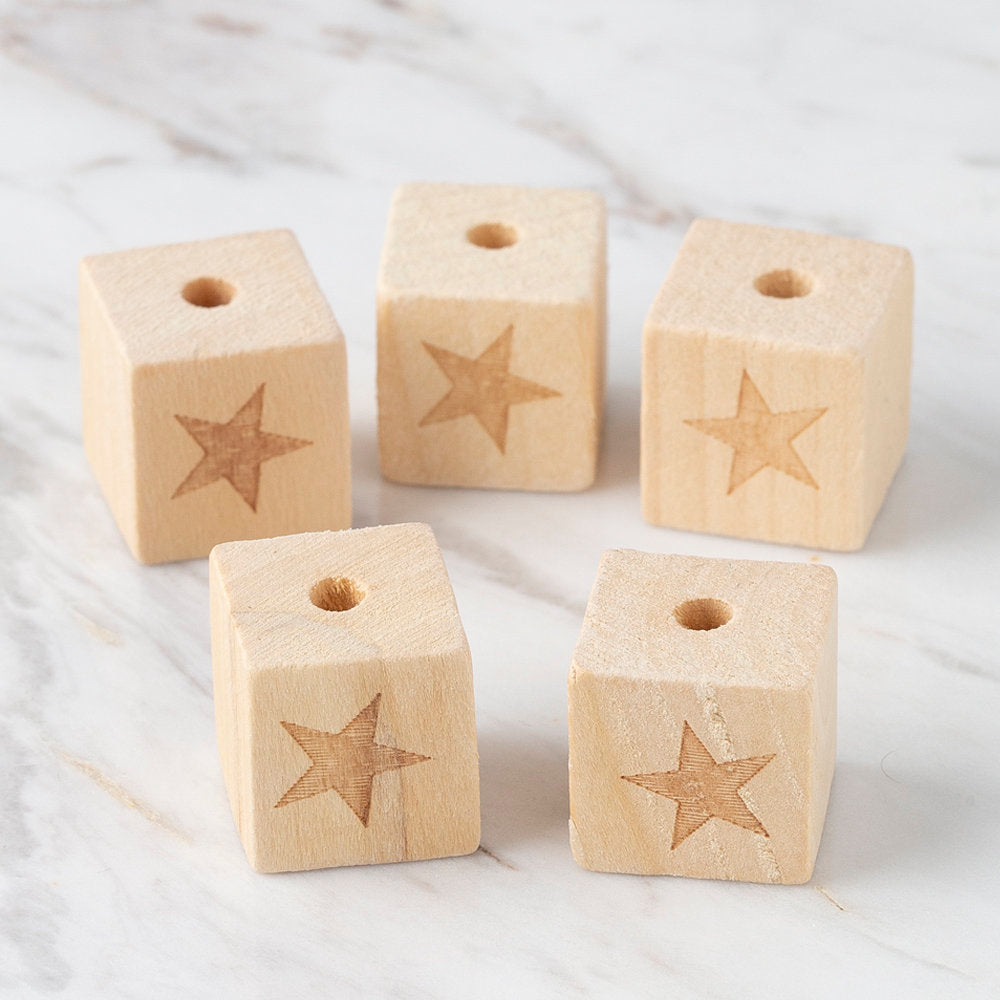 Loren 5 Adet Yıldız Figürlü Kare Boncuk