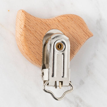 Loren Kuş Ahşap Emzik Zinciri Klipsi-1