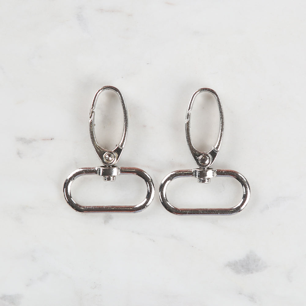 Loren Crafts 3 cm 2'li Gümüş Rengi Makrome Anahtarlık Kancası