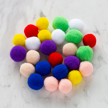 Loren 24'lü Karışık Renk Peluş Ponpon