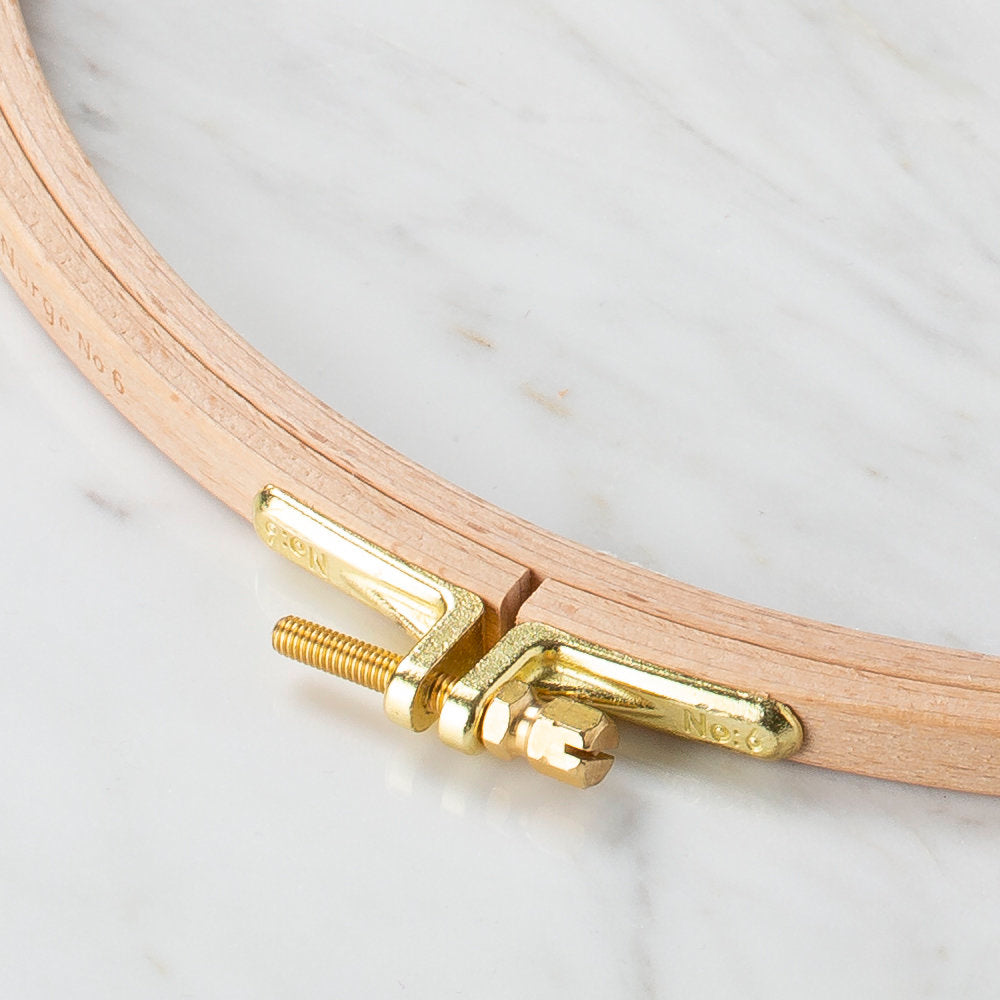 Nurge 8 mm Vidalı Ağaç Nakış Kasnak - No.6