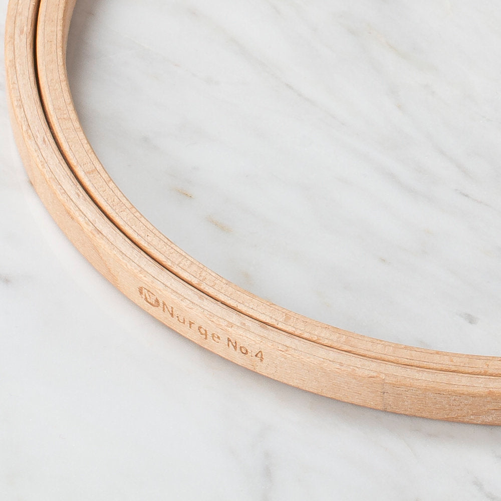 Nurge 8 mm Düz Vidasız Ağaç Nakış Kasnak - No.4