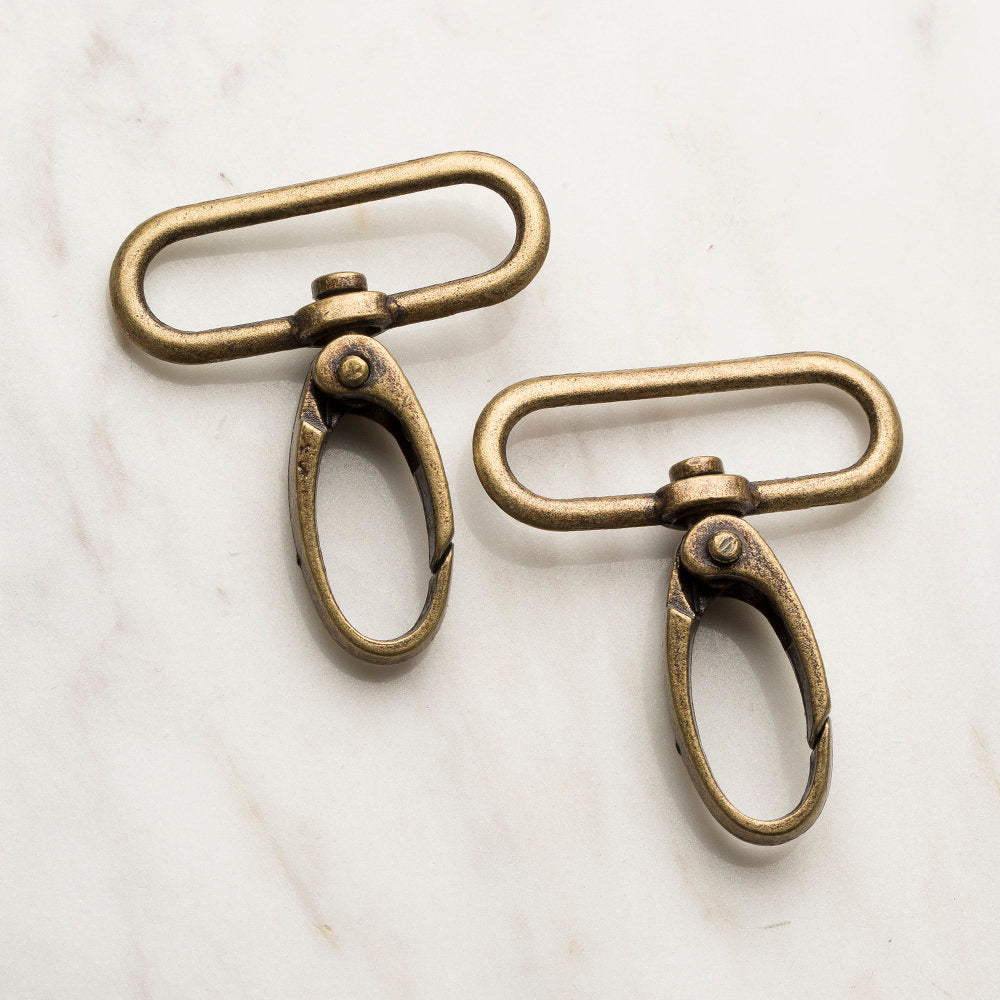 Loren 3 cm 2'li Makrome Koyu Altın Rengi Anahtarlık Kancası 