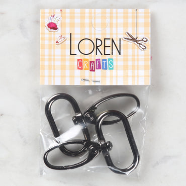 Loren Crafts 3 cm 2'li Makrome Füme Rengi Anahtarlık Kancası