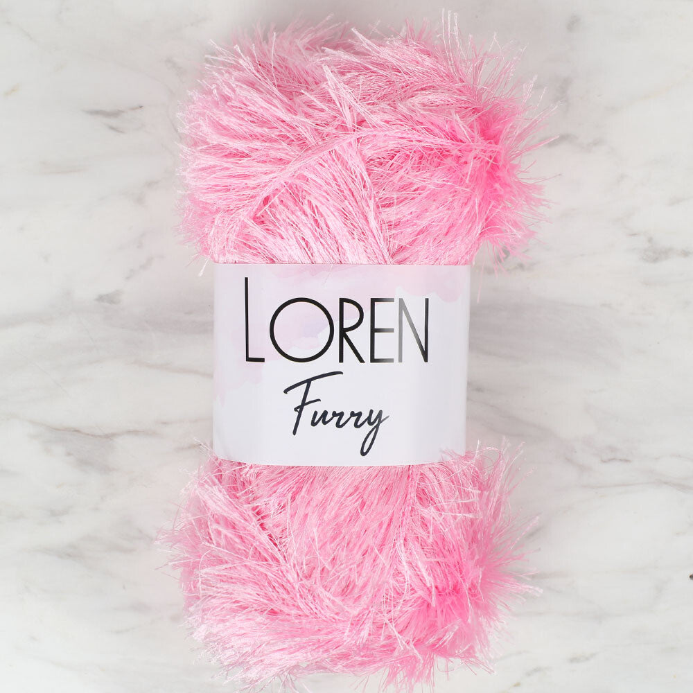 Loren Furry Pembe El Örgü İpi - RF014