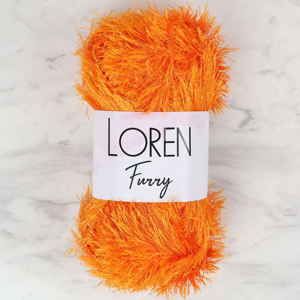 Loren Furry Turuncu El Örgü İpi - RF103