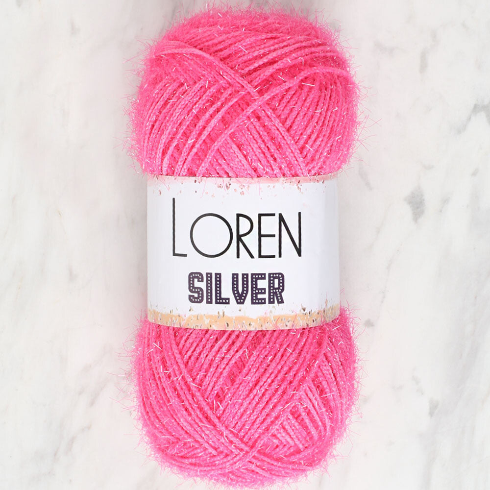 Loren Silver Koyu Pembe El Örgü İpi - RS0016
