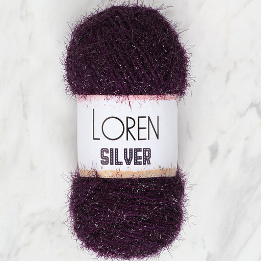 Loren Silver Patlıcan Moru El Örgü İpi - RS0109