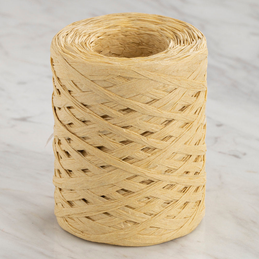 Loren Natural Raffia 90 gr Açık Sarı Kağıt İp - 67
