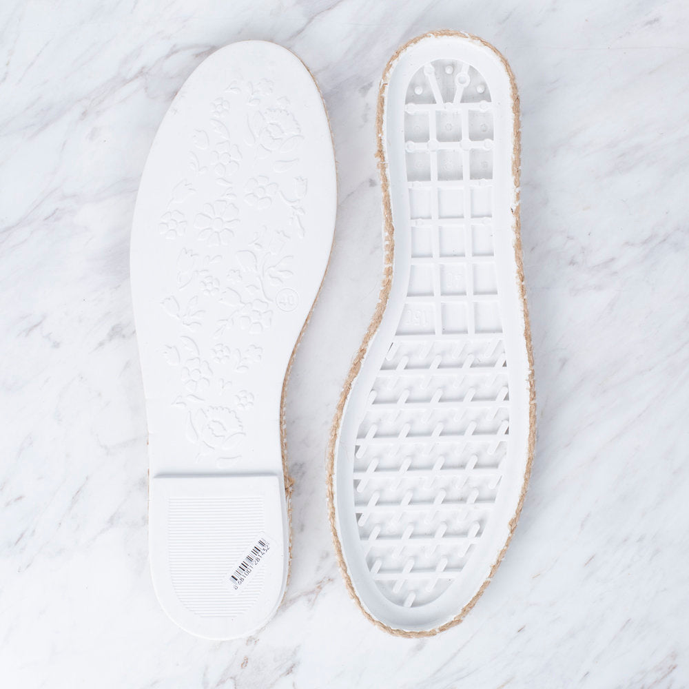 Loren Dar Hasır Espadril / Ayakkabı Tabanı 40 Numara Beyaz