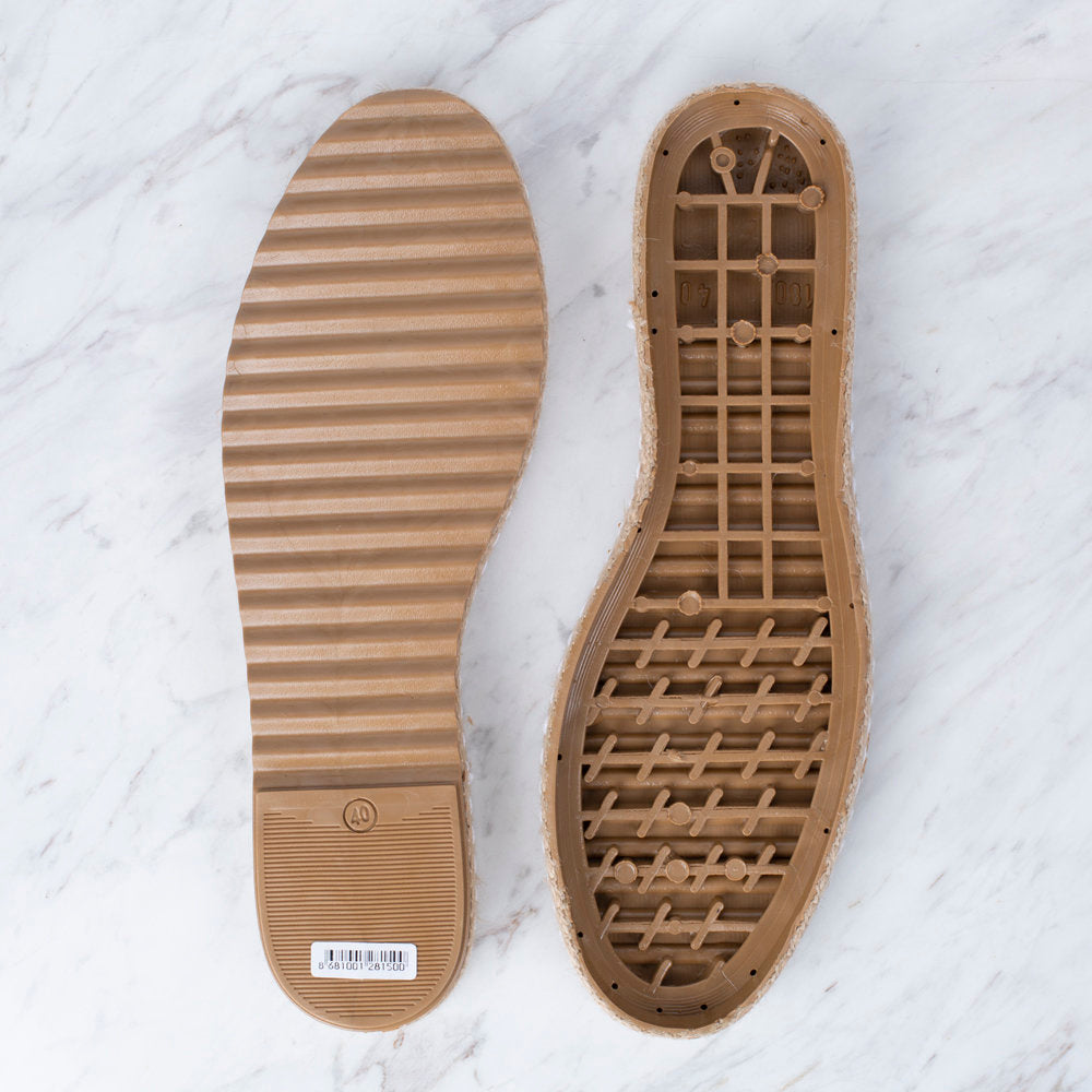 Loren Hasır Espadril / Ayakkabı Tabanı 40 Numara Kahverengi