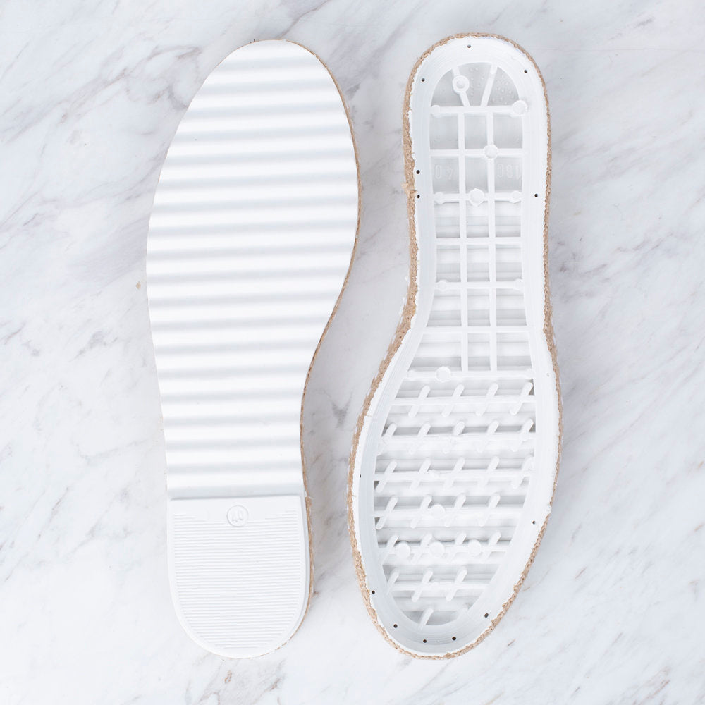 Loren Hasır Espadril / Ayakkabı Tabanı 40 Numara Beyaz