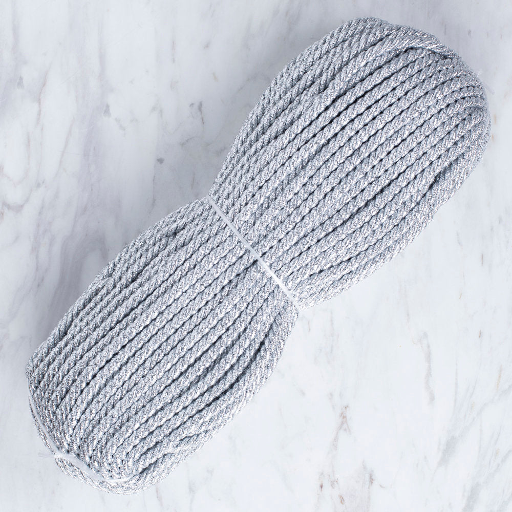 Loren Jüt Kordon İpi 50mt Gümüş Simli Gri