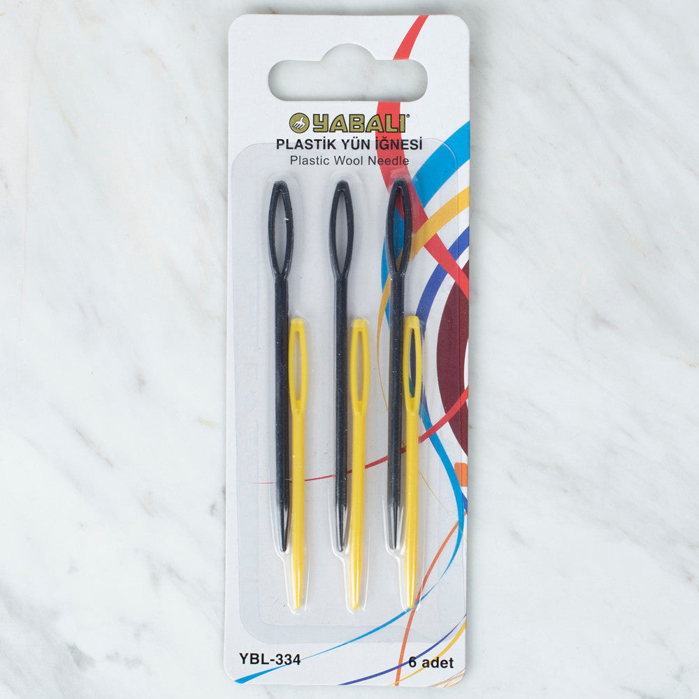 Yabalı Plastik 6'lı Yün İğnesi Siyah Sarı - YB - 334