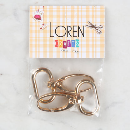 Loren Crafts 2,5 cm 2'li Altın Rengi Makrome Anahtarlık Kancası