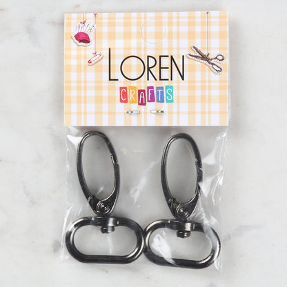 Loren Crafts 2,5 cm 2'li Makrome Füme Rengi Anahtarlık Kancası