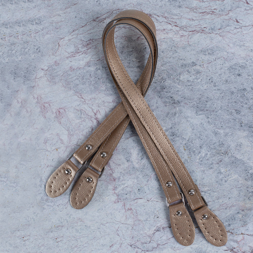 Loren Deri Çanta Sapı Çiftli Altın Sarısı