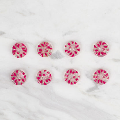 Loren Crafts 8'li Fuşya Düğme - 27