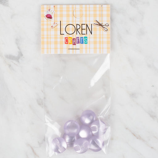 Loren Crafts 8'li Lila Düğme - 36