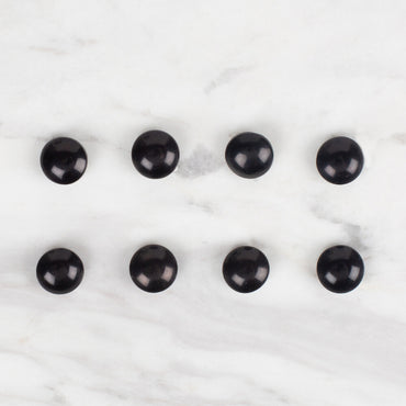 Loren Crafts 8'li Siyah Yuvarlak Düğme - 0043