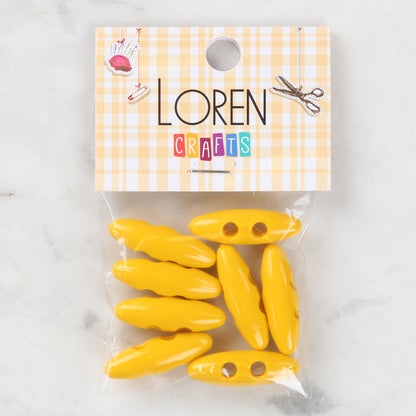 Loren Crafts Sarı 8'li Çoban Düğme - 61