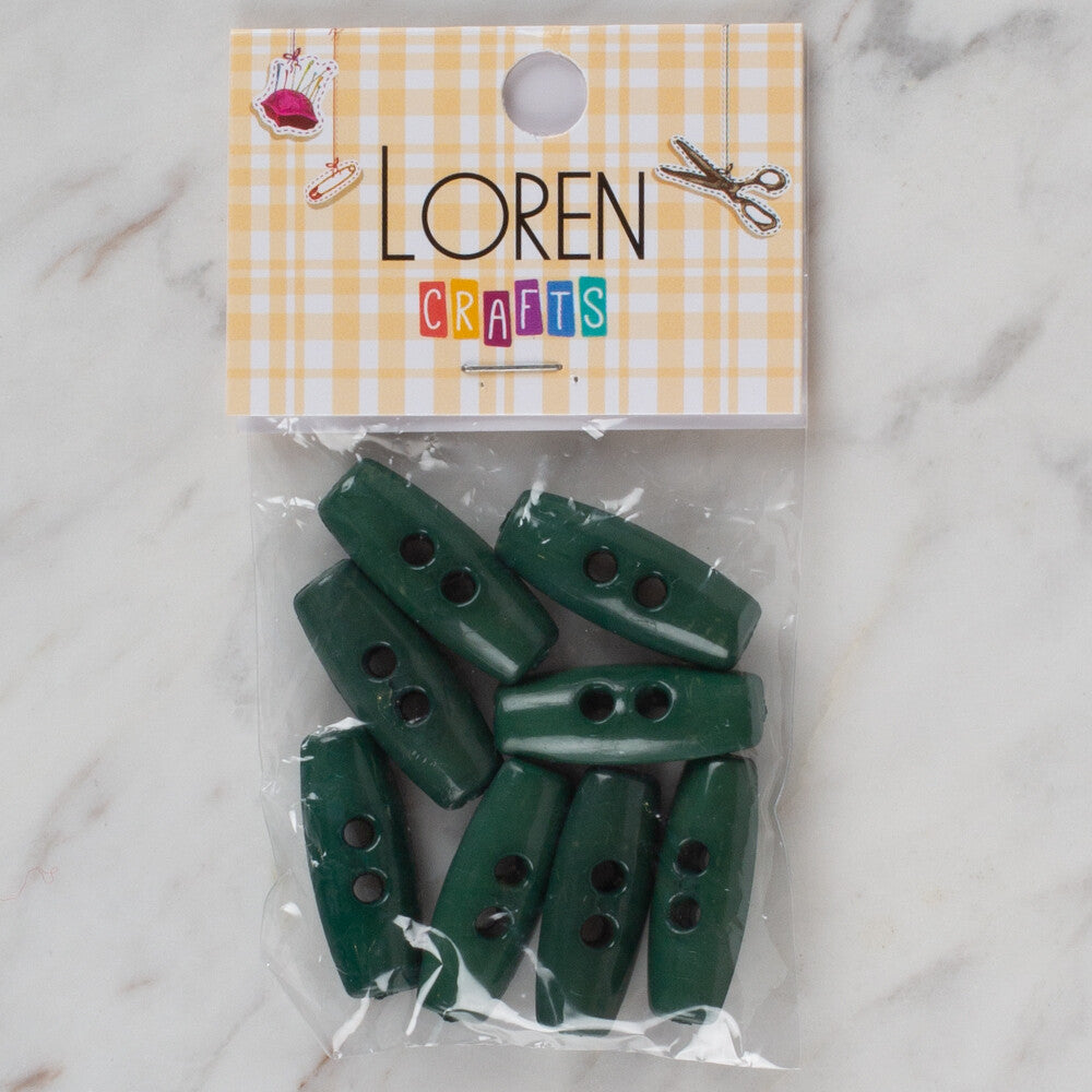 Loren Crafts yeşil 8'li çoban düğmesi - 64