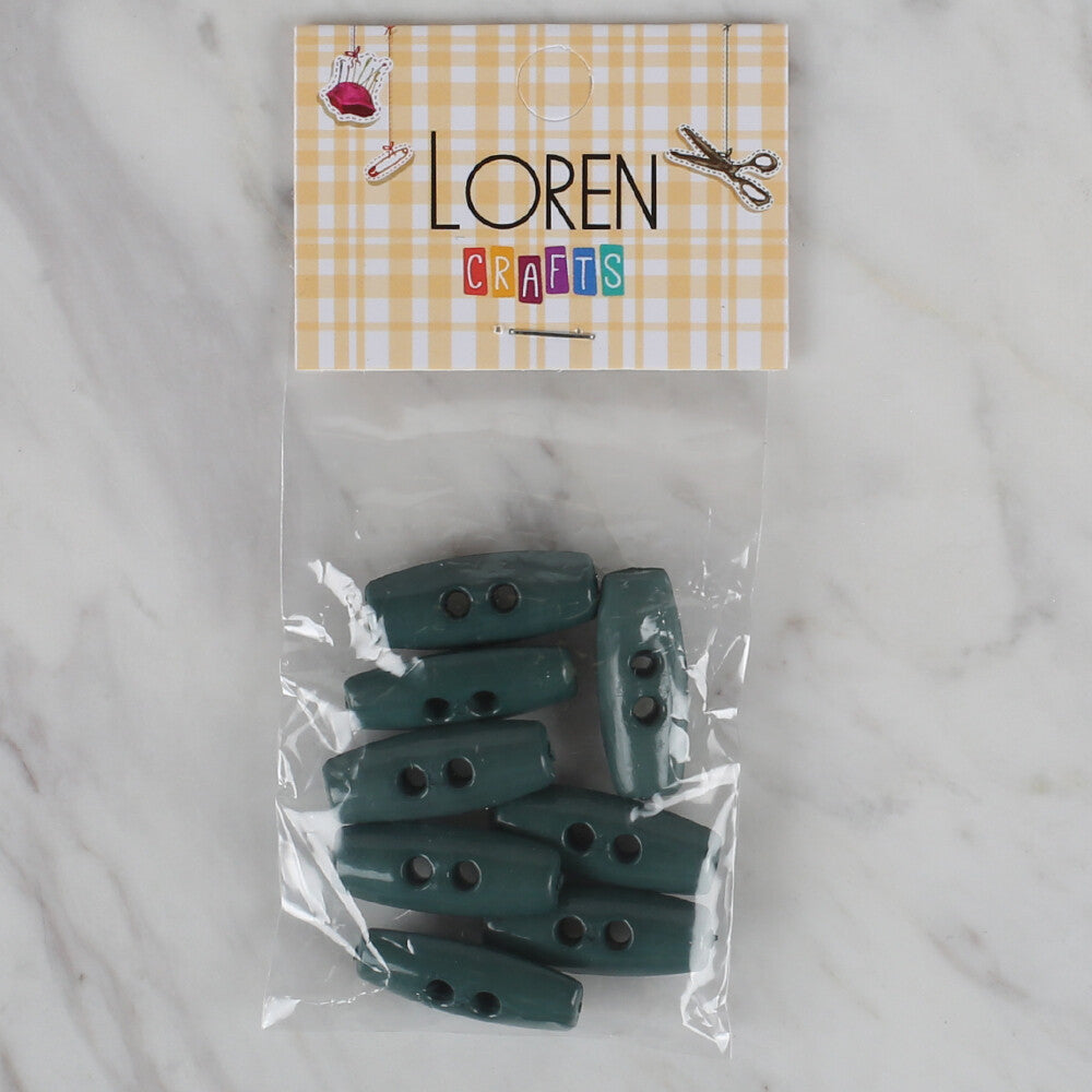 Loren Crafts yeşil 8'li çoban düğmesi - 65
