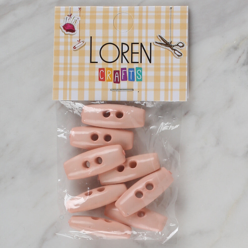 Loren Crafts açık pembe 8'li çoban düğmesi - 71