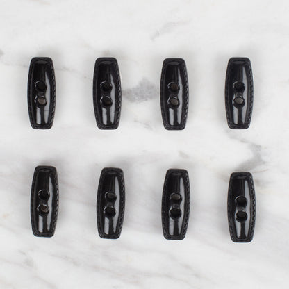 Loren Crafts 8'li siyah çoban düğme - 74