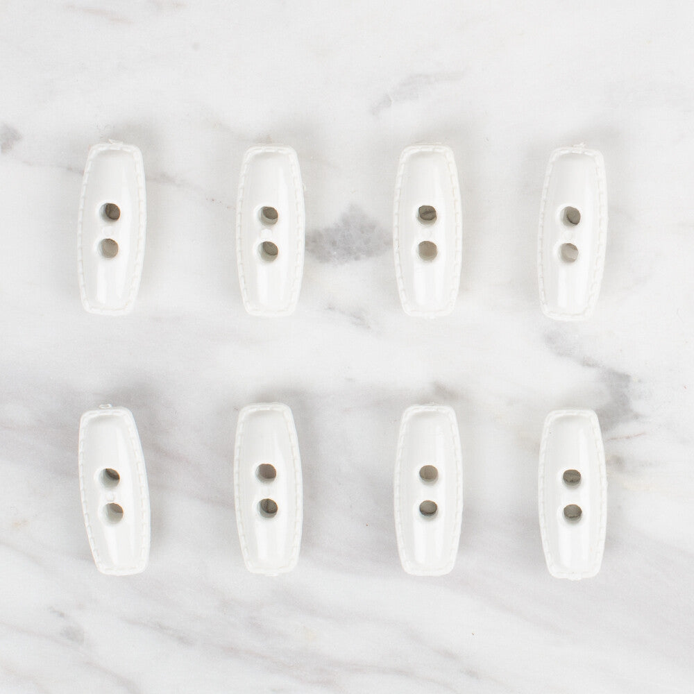 Loren Crafts 8'li Beyaz Çoban Düğme - 75