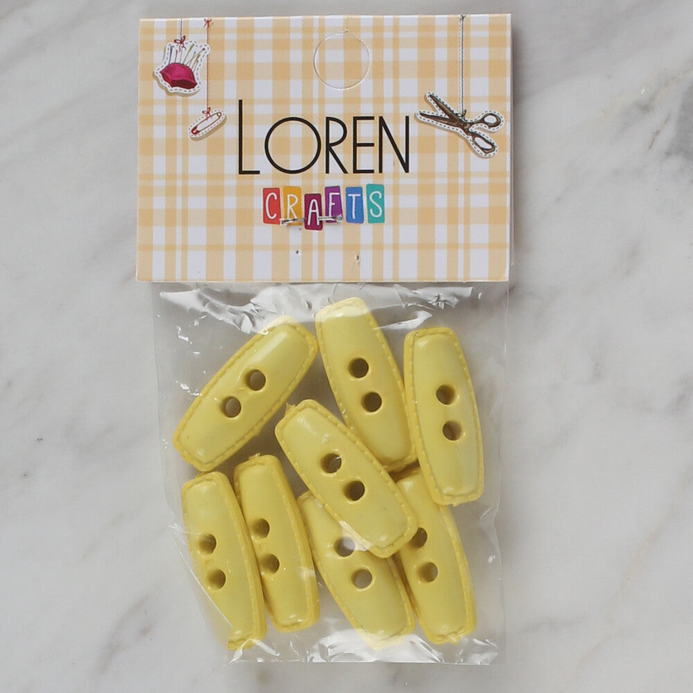 Loren Crafts sarı 8'li çoban düğmesi - 77