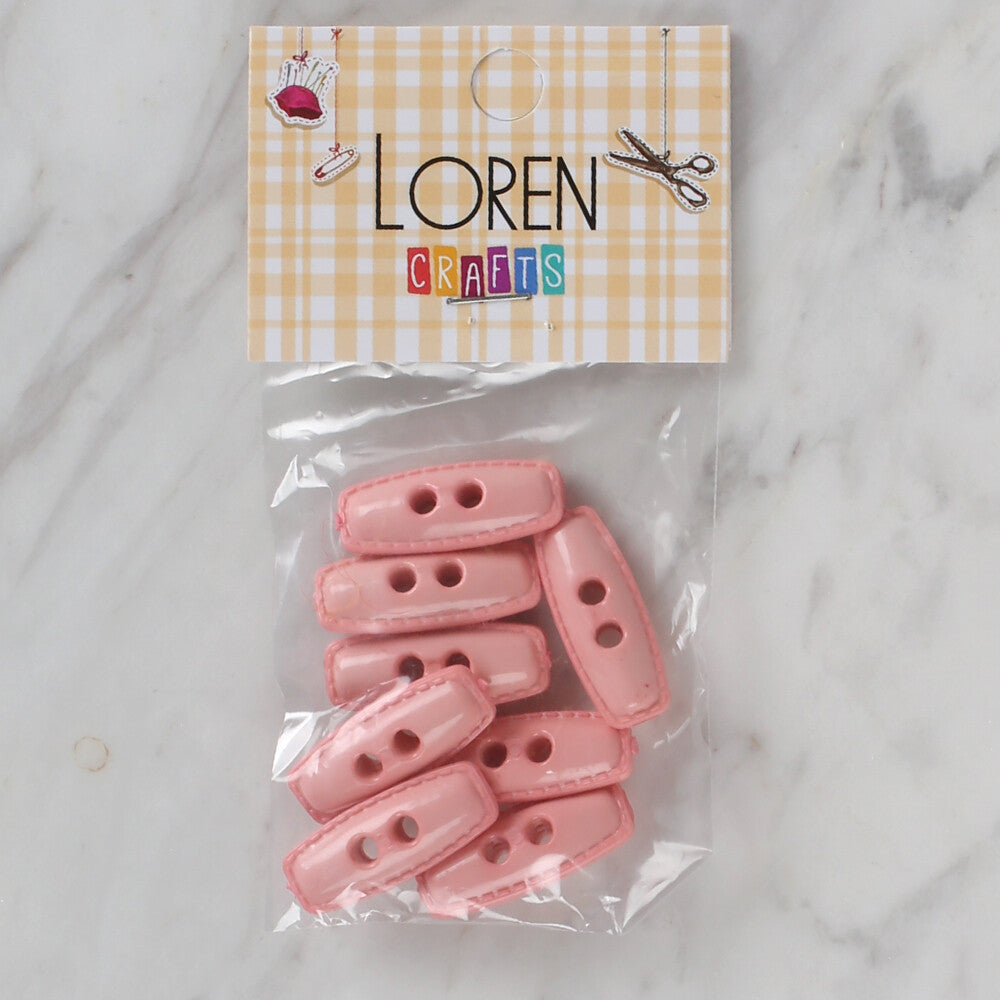 Loren Crafts pembe 8'li çoban düğmesi - 81
