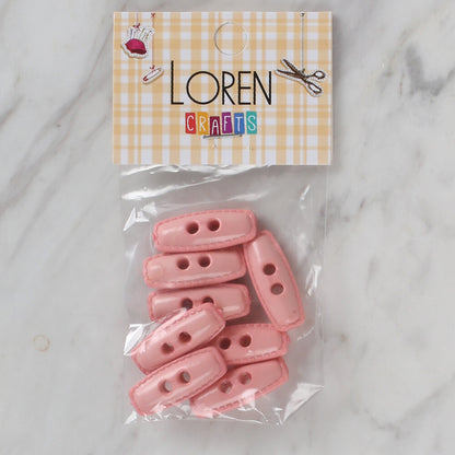 Loren Crafts pembe 8'li çoban düğmesi - 81
