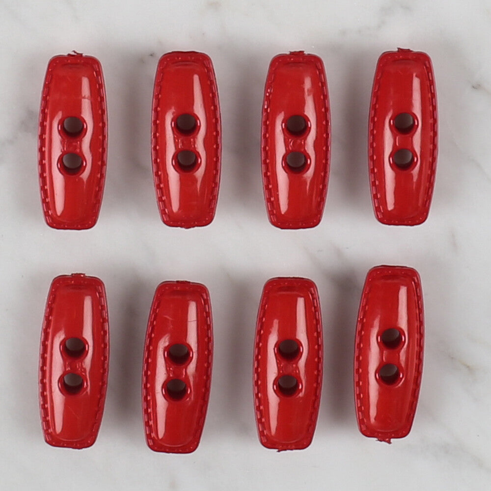 Loren Crafts kırmızı 8'li çoban düğmesi - 86