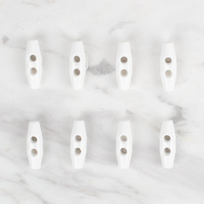 Loren Crafts 8'li beyaz çoban düğme - 96