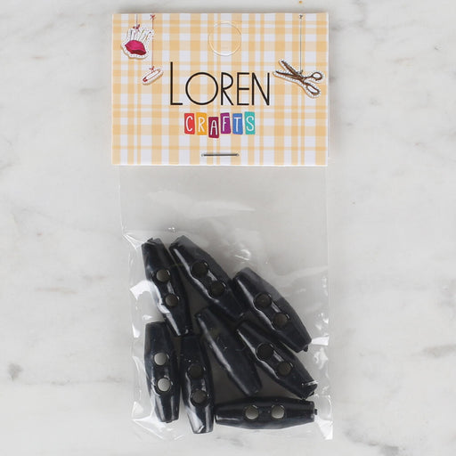 Loren Crafts 8'li Siyah Çoban Düğme - 97