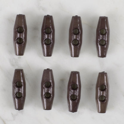 Loren Crafts 8'li koyu kahve çoban düğme - 101