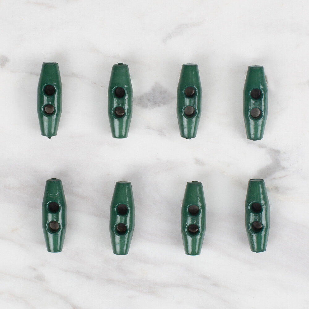 Loren Crafts 8'li koyu yeşil çoban düğme - 103