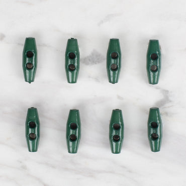 Loren Crafts 8'li koyu yeşil çoban düğme - 103