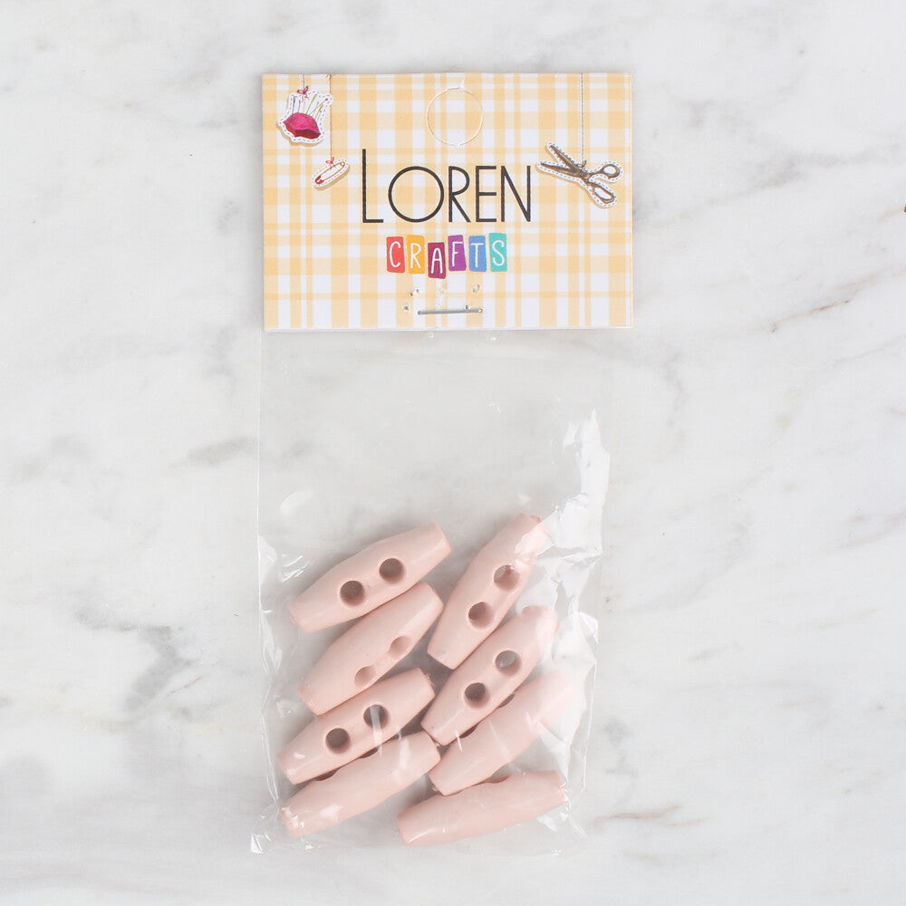 Loren Crafts 8'li pembe çoban düğme - 112