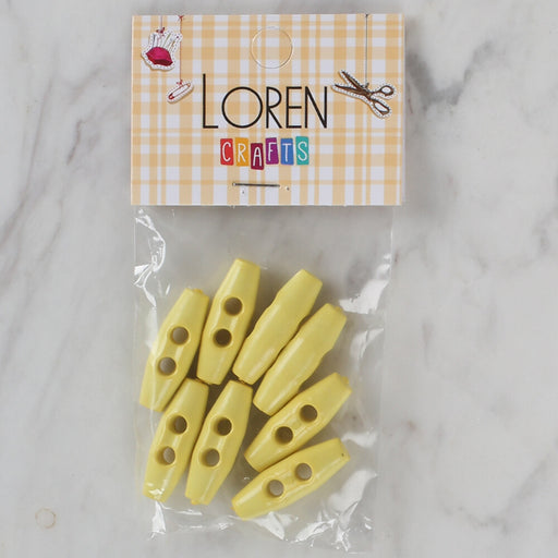 Loren Crafts 8'li sarı çoban düğme - 117