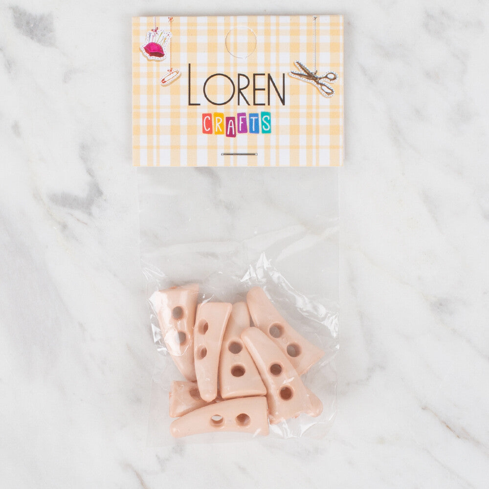 Loren Crafts 8'li açık pembe çoban düğme - 139