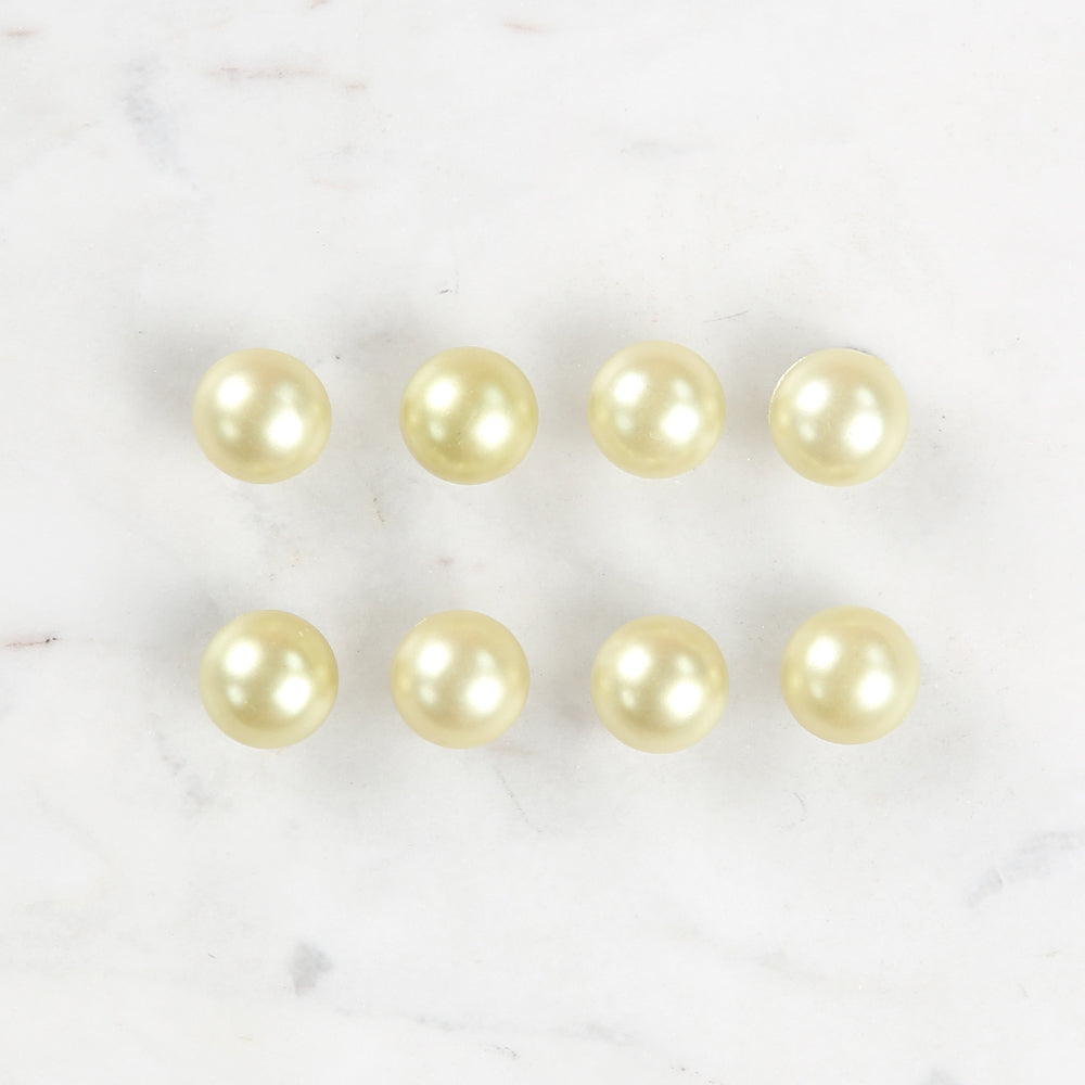 Loren Crafts 8'li Yeşil Plastik İnci Düğme - 0142