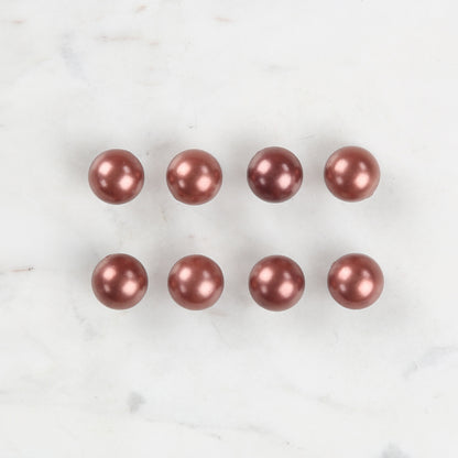 Loren Crafts 8'li Kahverengi Plastik İnci Düğme - 0143