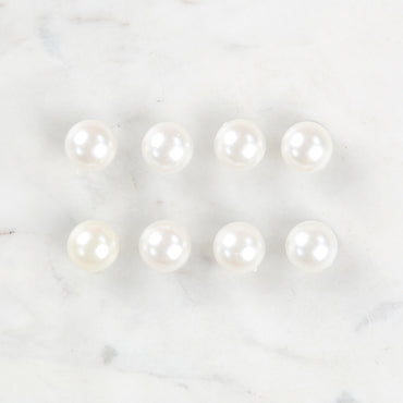 Loren Crafts 8'li Krem Plastik İnci Düğme - 0155