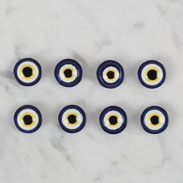 Loren Crafts koyu lacivert 8'li nazar boncuğu düğme - 158