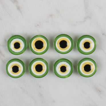 Loren Crafts yeşil 8'li nazar boncuğu düğme - 164