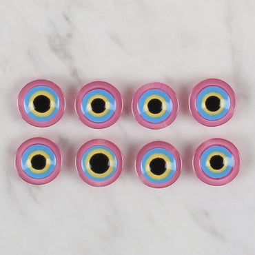 Loren Crafts pembe 8'li nazar boncuğu düğme - 168