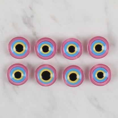 Loren Crafts pembe 8'li nazar boncuğu düğme - 168